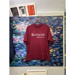 Vintage IBS Bushwick Brooklyn NYC T-Shirt Mens XL Maroon Distressed Graphic Tee